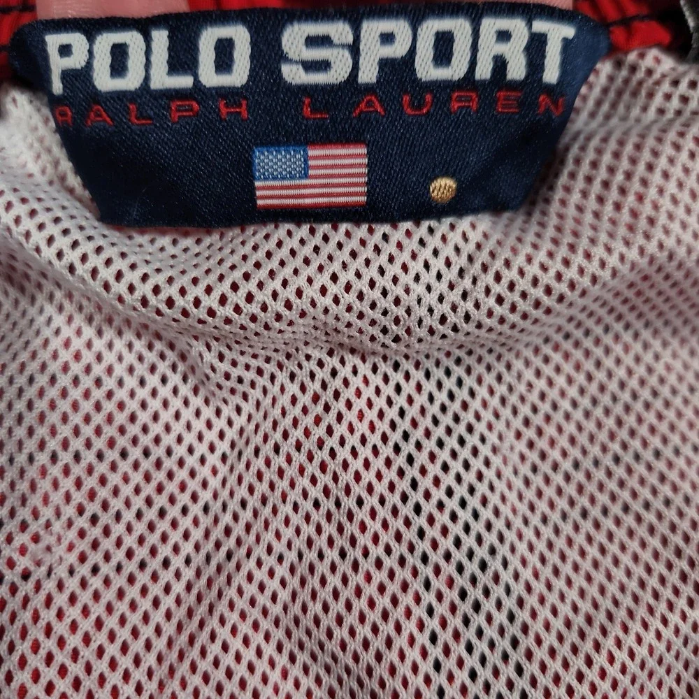Vintage 90s Polo Sport Swim Trunks Mens Large Red Ralph Lauren Mesh Lined